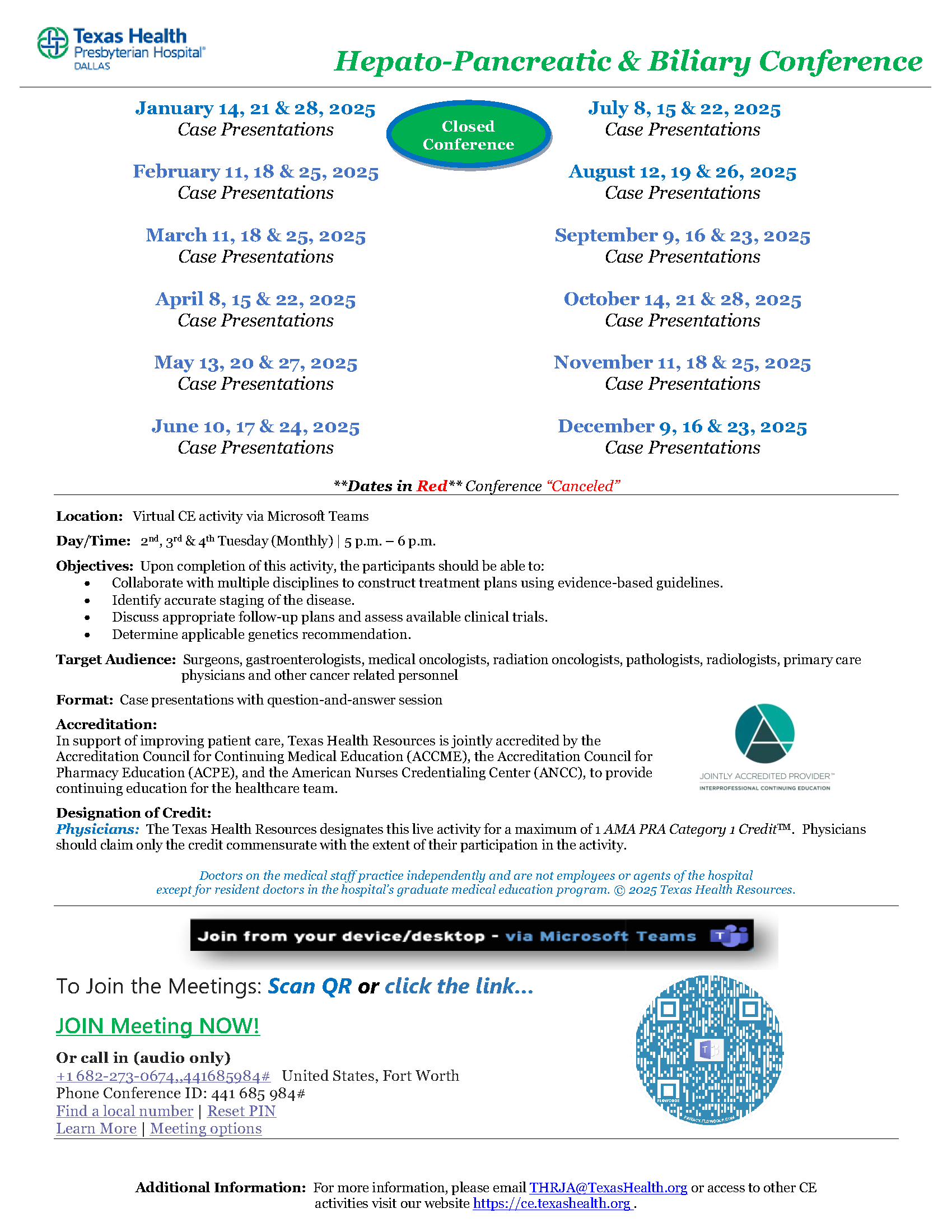 THD HepatoPancreatic & Biliary 2025 Texas Health Resources